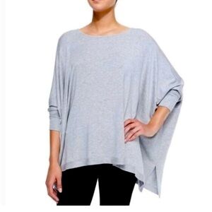 Alice + Olivia Stacey Bendet Air Grey Knit
Oversized Tunic Silk Panel Back Xs/S